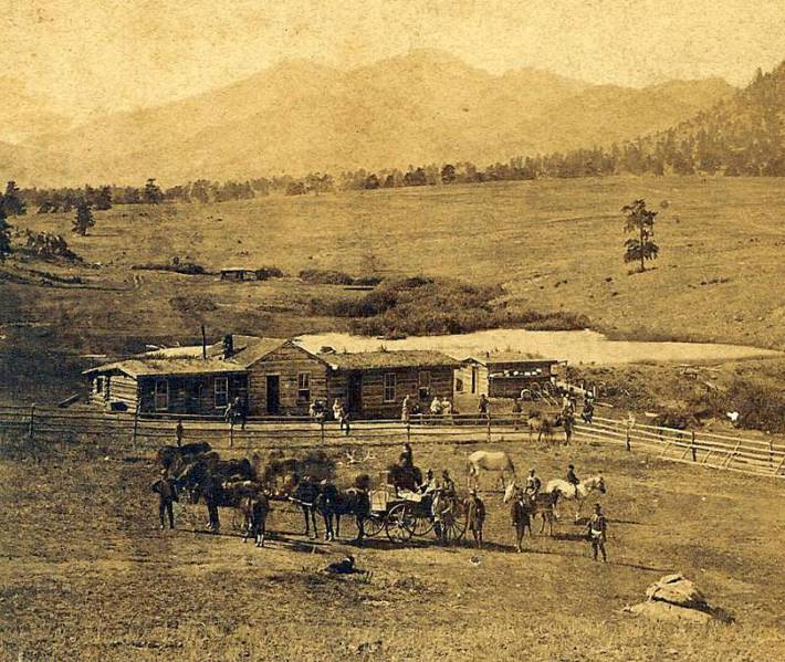 The ranch with Long’s Peak behind (1890)