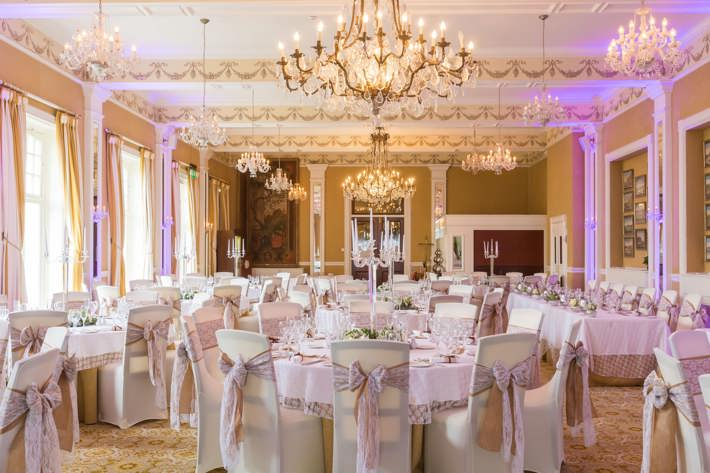 The Old Government House Guernsey wedding reception space