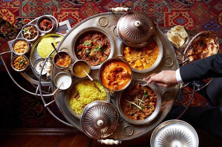 Selection of curries at The Curry Room