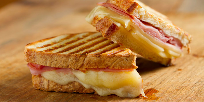Cheese and ham croque