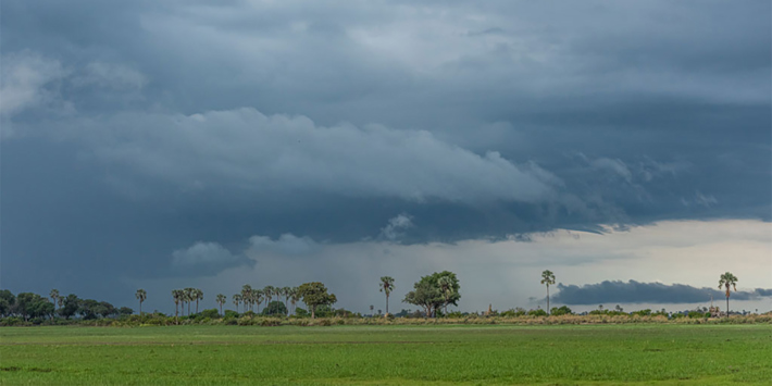 storm brewing in the Okavango Delta