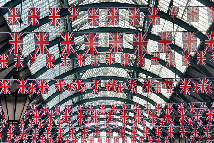 British Flags In Covent Garden