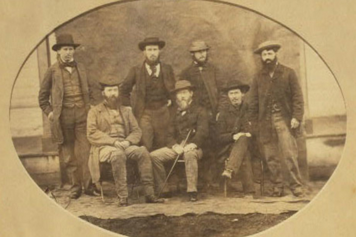 Boundary Survey team in the USA (1858)
